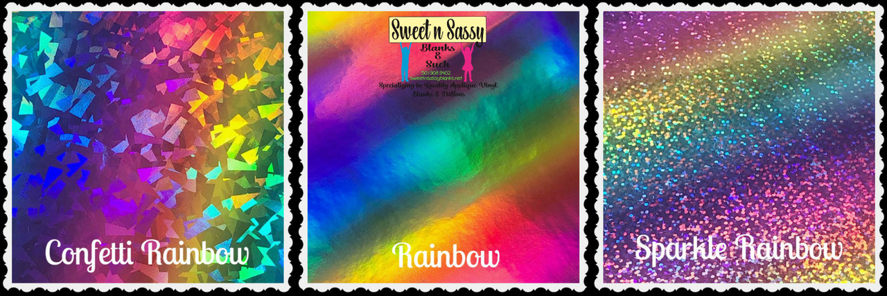 Rainbow Vinyl Sheet - Sweet n Sassy Blanks & Such