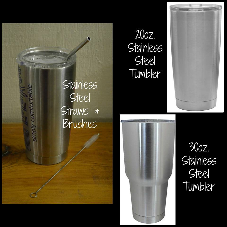 steel tumbler with straw