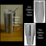 20oz. Stainless Steel Tumbler Straw Cleaning Bruch