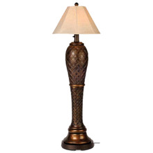 Monterey Floor Lamp - Antique Bronze Base with Linen Antique Beige Sunbrella Fabric Lamp Shade