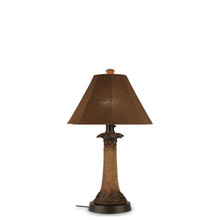 Palm Table Lamp - With Canvas Teak Sunbrella Fabric Lamp Shade