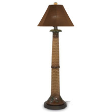 Palm Floor Lamp - With Canvas Teak Sunbrella Fabric Lamp Shade