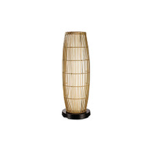 PatioGlo Electric Floor Table Lamp - White LED with Bamboo Cover