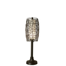 Bristol 42" Table Lamp with Walnut Sunbrella Fabric Lamp Shade