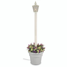 Cambridge Single Lantern Planter Lamp - White Base
