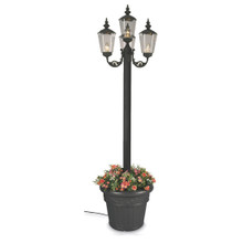 Cambridge Four Lantern Park Style Planter Lamp - Black Base