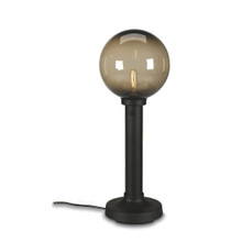 Moonlite Electric Table Lamp - Black Body with Bronze Globe