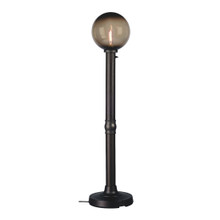 Moonlite Electric Floor Lamp - Black Body with Bronze Globe