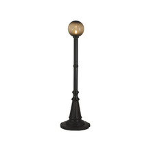Milano Patio Lamp - Black Base with Bronze Globe