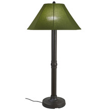 Catalina Floor Lamp - Bronze Base with Spectrum Cilantro Sunbrella Fabric Lamp Shade