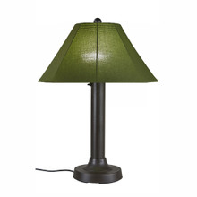 Catalina Table Lamp - Bronze Base with Spectrum Cilantro Sunbrella Fabric Lamp Shade