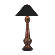 Phoenix Floor Lamp - Copper Base with Canvas Black Sunbrella Fabric Lamp Shade