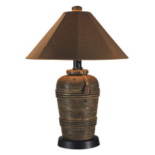 Canyon Table Lamp - With Canvas Nutmeg Sunbrella Fabric Lamp Shade