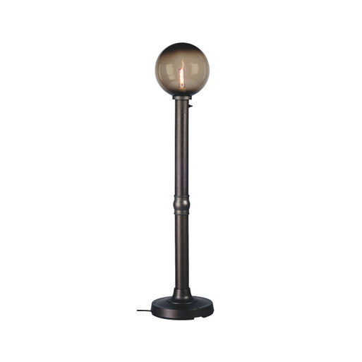Moonlite Electric Globe Floor Lamp with bronze globe and black lamp finish
