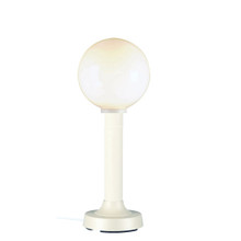 Moonlite Electric Table Lamp - White Body with White Globe