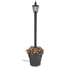 Cambridge Single Lantern Planter Lamp - Black Base