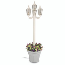 Cambridge Four Lantern Park Style Planter Lamp - White Base