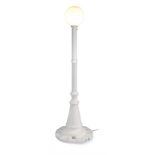 Milano Patio Lamp - White Base with White Globe