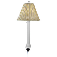 white rattan lamp shade