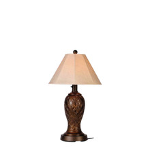 Monterey Table Lamp - Antique Bronze Base with Linen Antique Beige Sunbrella Fabric Lamp Shade