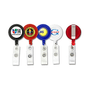 Round Badge Reels, with Logo, Belt Clip