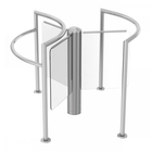 Motorized Glass Turnstile, Lobby Elegance