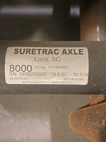 SureTrac 8K Hybrid Axle (93.5" HF, Dexter Compatible, 8-Lug x 6.5")