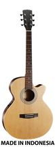 Musician's Mall Spruce Top Slim Body Semi-Acoustic Guitar MM400CE