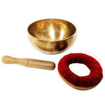 Hand Beaten 10" Singing Bowl w/Cushion and Striker