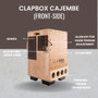 Clapbox Cajon Birch Wood (H:20" W:12" L:12") - NOT MADE IN CHINA - Cajon + Conga + Bongo + Djembe | Most Popular Cajon Online (Natural, Cajembe) (CB-250)