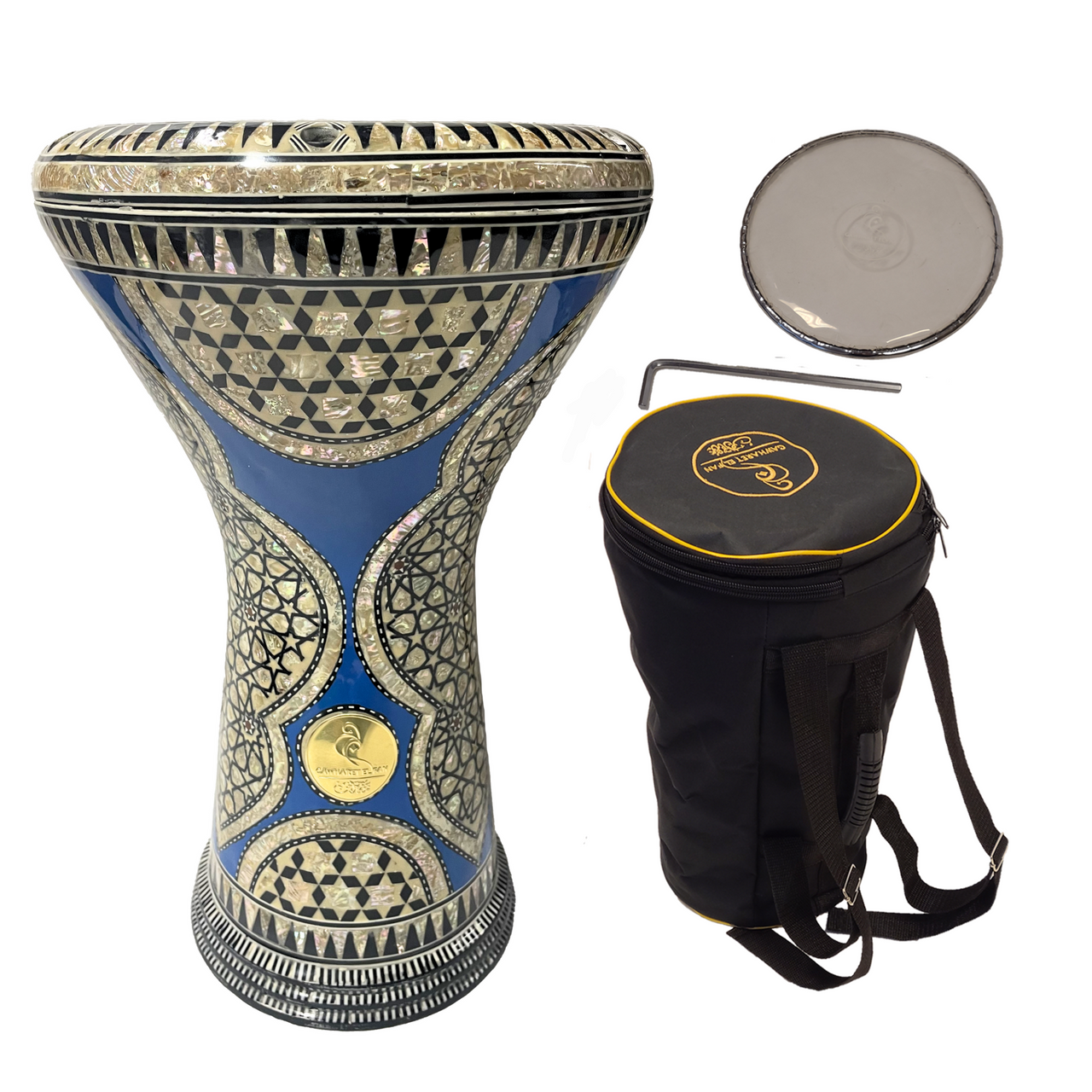 ダラブッカ　 gawharet El fan Gawharet El Fan White Pearl Blue Oasis 17