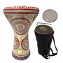 Gawharet El Fan White Pearl Red Circles 17" Darbuka Doumbek (DAR033)