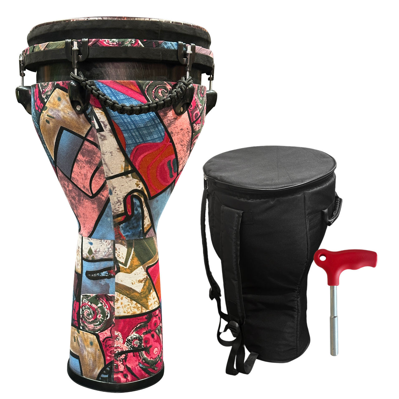 パンツ sgy. djembe.rock Pluto Pink Djembe Drum 12 Inch Head with Complimentary Djembe Bag