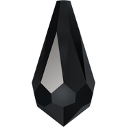 Crystal Pendant 6000 - 11x5.5mm, Jet (280), 6pcs