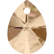 Swarovski Pendant 6128 - 12mm, Crystal Golden Shadow (001 GSHA), 4pcs