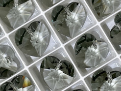 Swarovski Pendant 6202 - 14x14mm, Black Diamond (215), 2pcs