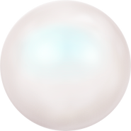 Swar Crystal Pearl 5818 - 10mm, Pearlescent White (969), Half Drilled, 4pcs