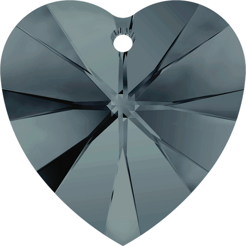 Swarovski Crystal Pendant 6228 18x17.5mm Graphite (253)