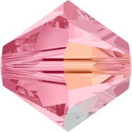 Swarovski Bead 5328 Light Rose Aurore Boreale (223 AB)