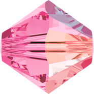 Swarovski Bead 5328 - 6mm, Rose Aurore Boreale (209 AB), 20pcs