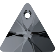 Swarovski Crystal Pendant 6628  16mm Crystal Silver Night (001 SINI)