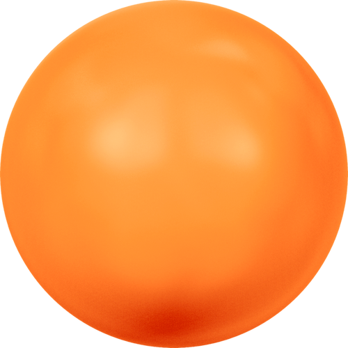 Swarovski Crystal Pearl 5818 8mm Crystal Neon Orange Pearl (001 733)  Half-Drilled