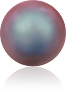Swarovski Crystal Pearl 5818 MM 10,0 CRYSTAL IRIDESCENT RED PRL, Half-drilled, 100pcs