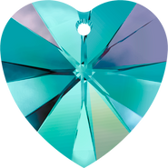 Swarovski Pendant 6228 - 10.3x10mm, Blue Zircon Aurore Boreale (229 AB), 6pcs