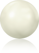 Swarovski Hotfix Pearl 2080/4 - ss10, White (001 650), Hotfix , 48pcs