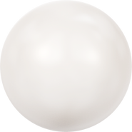 Swarovski Crystal Pearl 5818 - 8mm, Crystal White Pearl (001 650), Half Drilled, 6pcs