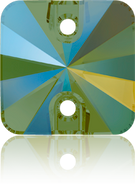 Swarovski Sew-on 3201 - 10MM, IRIDESCENT GREEN (001INIG) Foiled, 4pcs