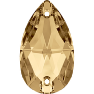 Crystal Sew-on 3230 - 12x7mm, Crystal Golden Shadow (001 GSHA) Foiled, 4pcs