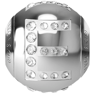 Swarovski BeCharmed 182201 - 12m Stainless Steel letter "E" each