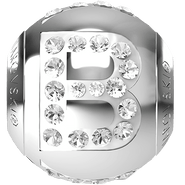 Crystal BeCharmed 182201 - 12m Stainless Steel letter "B" each
